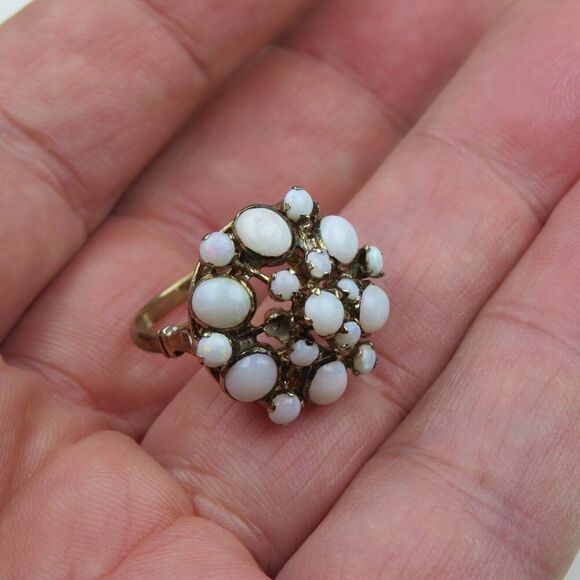 $750 14k pl. Vintage Opal Ring